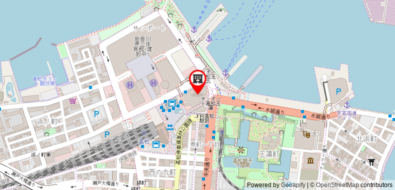 Bản đồ đến Khách sạn JR Clement Takamatsu