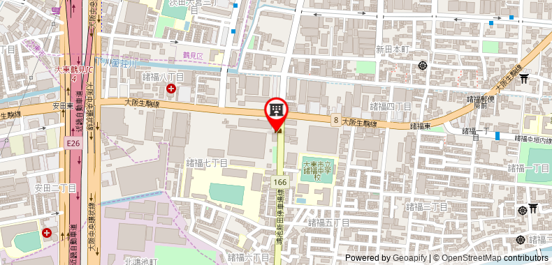 Bản đồ đến Khách sạn Calanthe Osaka