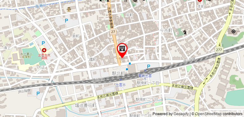 Bản đồ đến Toyoko Inn Izumo-shi Ekimae