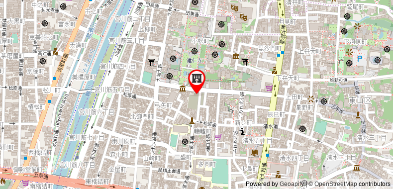 Bản đồ đến Khách sạn THE CELESTINE KYOTO GION