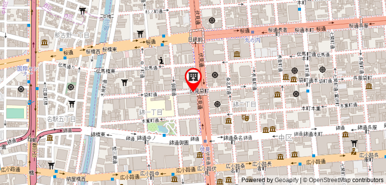 Bản đồ đến Khách sạn Henn na Express Nagoya Fushimi Ekimae