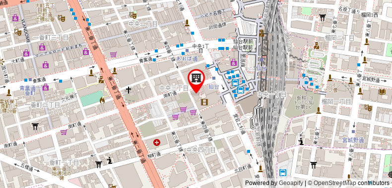 在地图上查看仙台西口大和ROYNET酒店