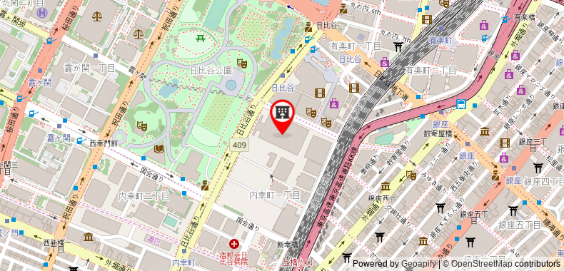 Bản đồ đến Khách sạn Imperial Tokyo