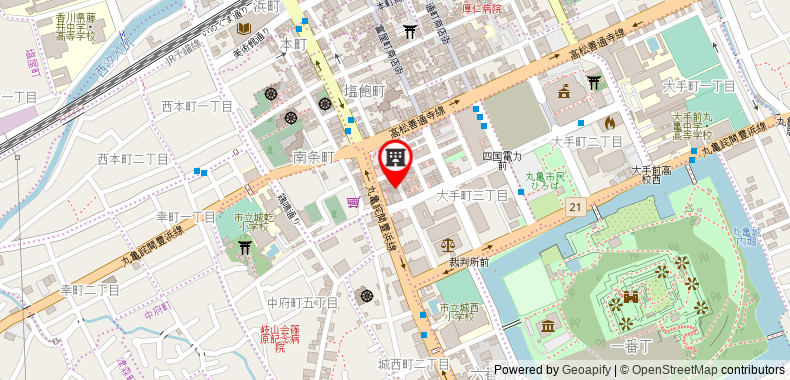 在地图上查看APA Hotel (Marugame Ekimaeodori)