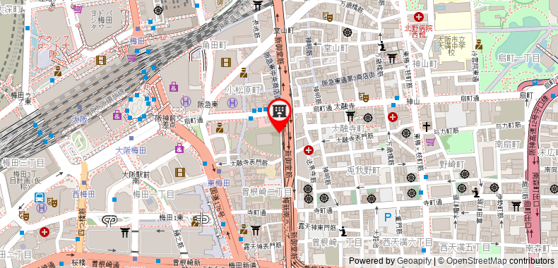 在地图上查看Hotel Villa Fontaine Grand Osaka Umeda