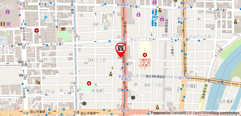 Bản đồ đến Khách sạn Okayama Square +