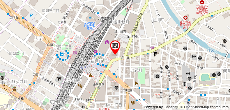 Bản đồ đến Khách sạn Kanazawa