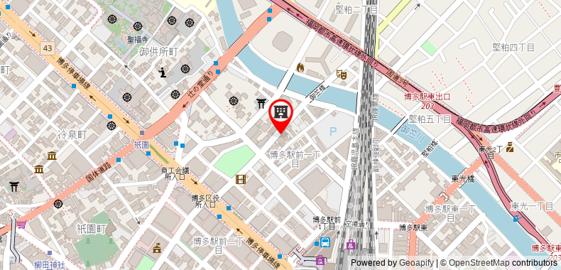 Bản đồ đến Khách sạn AMA s & Resorts Platinum Hakata Gion