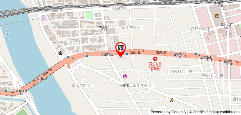 Bản đồ đến Khách sạn Vessel Fukuyama