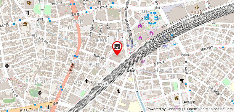 在地图上查看濱松站前利夫馬克斯經濟型酒店