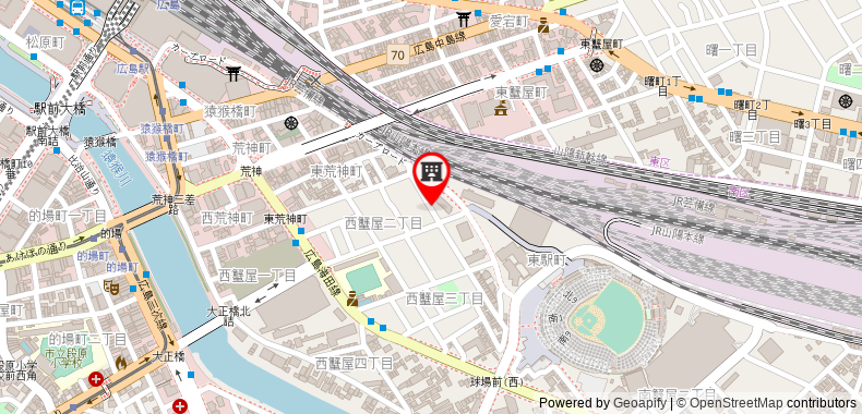 Toyoko Inn Hiroshimaeki Stadium Mae on maps