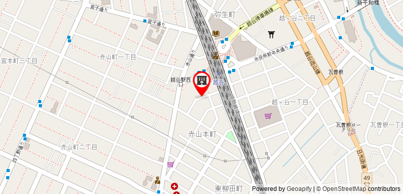 Bản đồ đến Khách sạn Sun Clover Koshigaya Eki mae