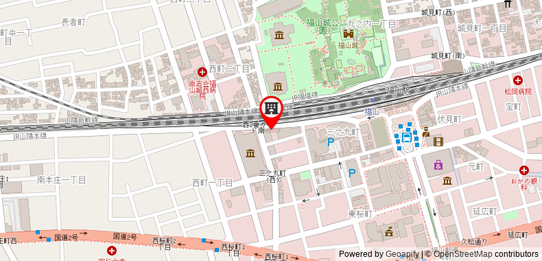 Bản đồ đến Khách sạn Livemax Fukuyama-ekimae