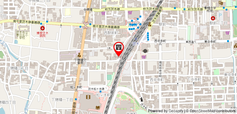 Bản đồ đến Khách sạn Crest Ibaraki