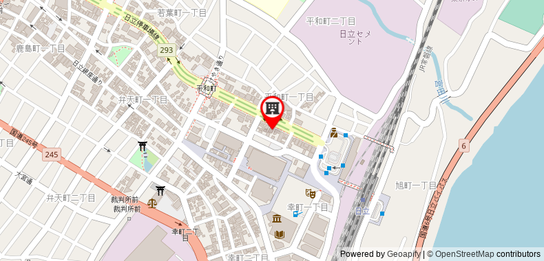 在地图上查看Hotel Wing International Hitachi