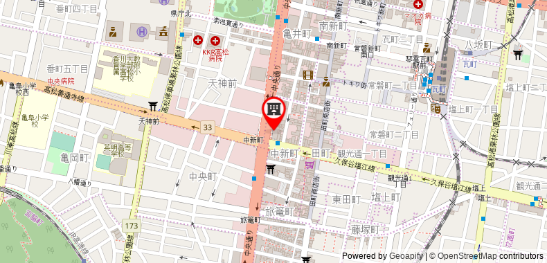 Bản đồ đến Khách sạn Comfort Takamatsu