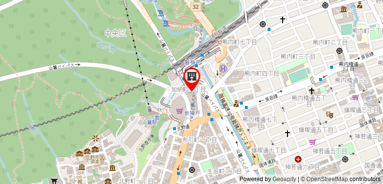ANA Crowne Plaza Kobe on maps