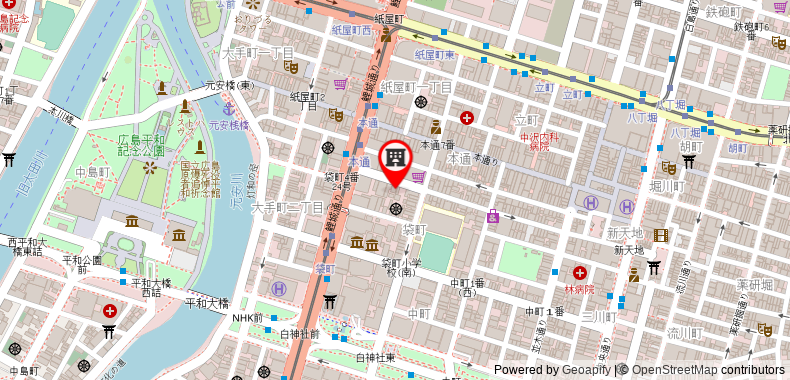Bản đồ đến Chidori Inn Fukuromachi Hiroshima