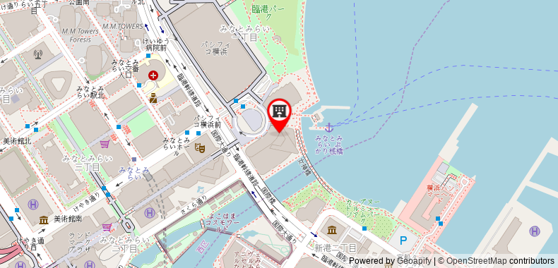 在地图上查看橫濱洲際度假酒店