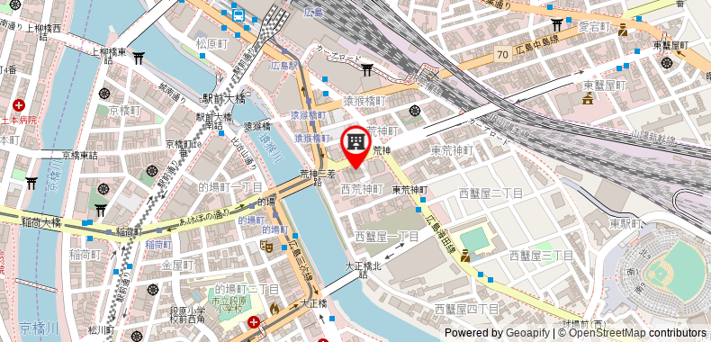 Bản đồ đến Khách sạn Ark Hiroshimaeki Minami