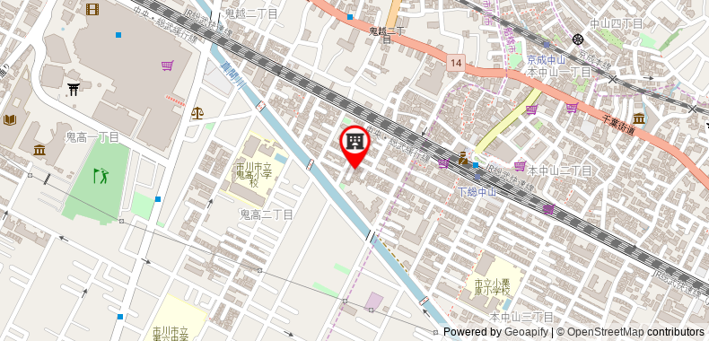 Bản đồ đến Khách sạn WE HOME ＆KITCHEN Ichikawa · Funabashi