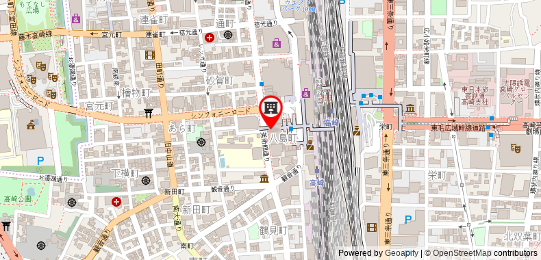Bản đồ đến Khách sạn Takasaki Urban