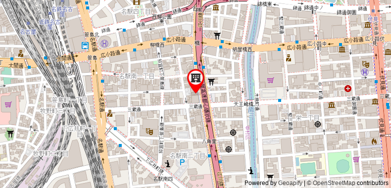 在地图上查看Dormy Inn快捷酒店 - 名古屋溫泉