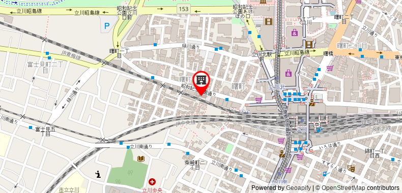 Bản đồ đến Toyoko Inn Tokyo Tachikawa-eki Kita-guchi