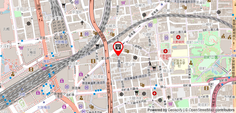 Bản đồ đến Khách sạn Kinki