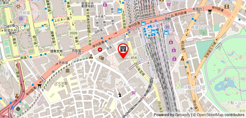 Bản đồ đến Khách sạn Sunroute Plaza Shinjuku