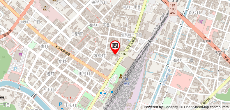 Bản đồ đến Khách sạn Super Yonago Ekimae