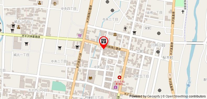Bản đồ đến Khách sạn Select Inn Yonezawa