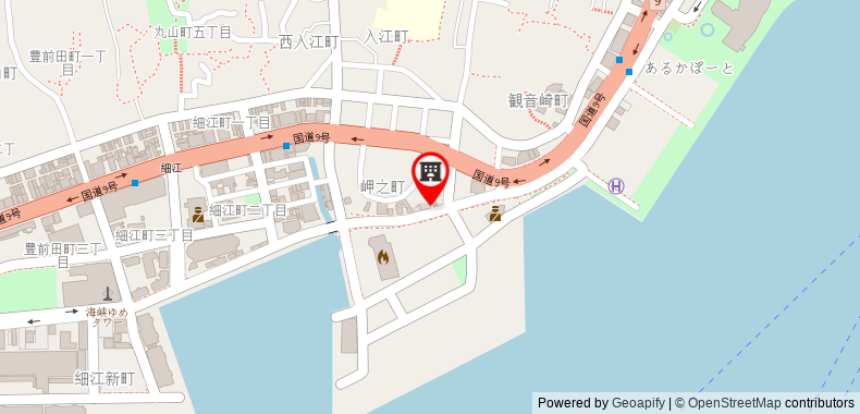 Bản đồ đến Khách sạn Plaza Shimonoseki