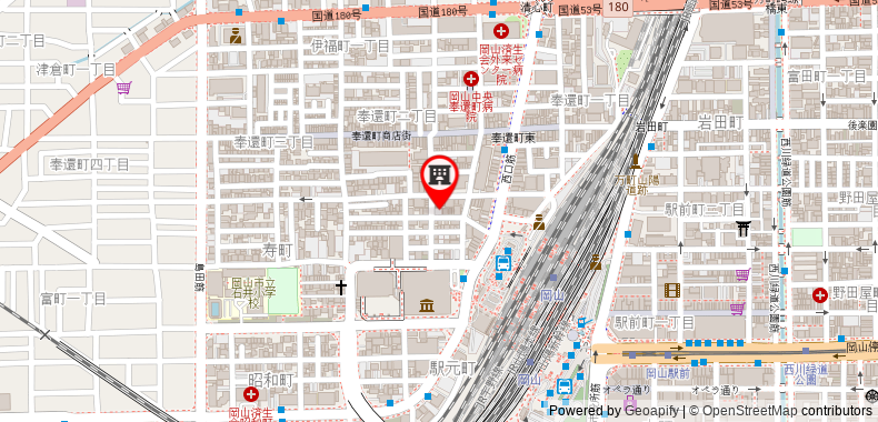 在地图上查看岡山西LiveMax酒店