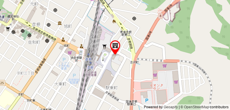Bản đồ đến Khách sạn Comfort Hikone