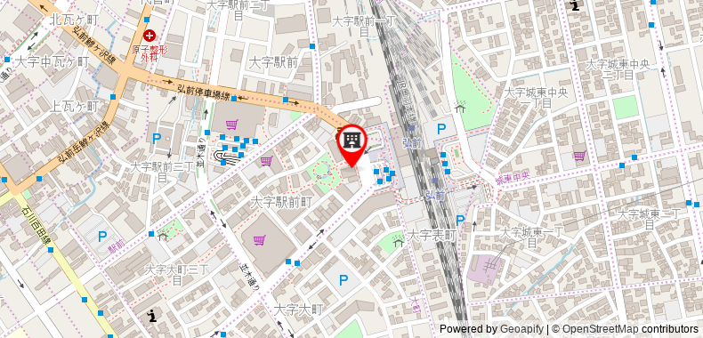 Bản đồ đến Khách sạn Route Inn Hirosaki Ekimae