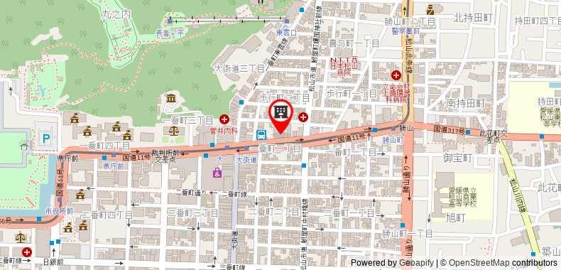 Bản đồ đến Khách sạn Daiwa Roynet Matsuyama