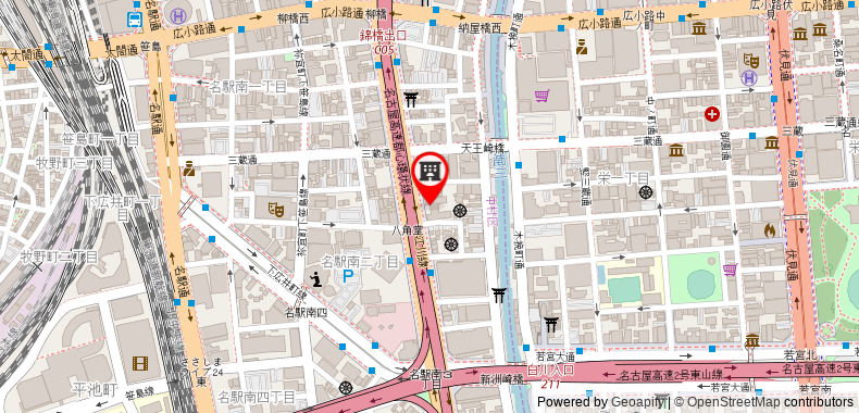 Bản đồ đến Toyoko Inn Nagoya Meieki Minami
