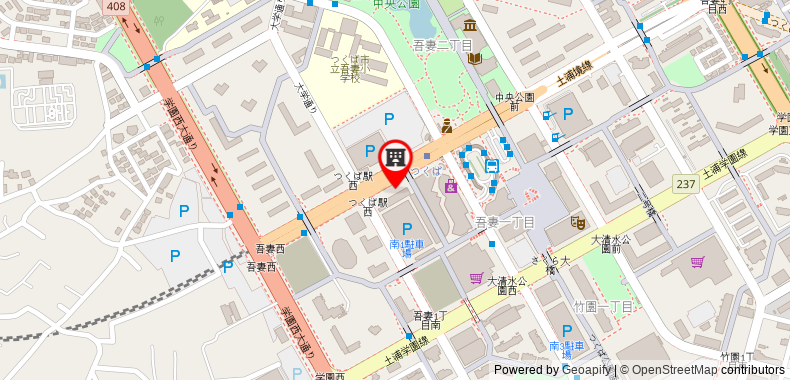 Bản đồ đến Khách sạn Daiwa Roynet Tsukuba