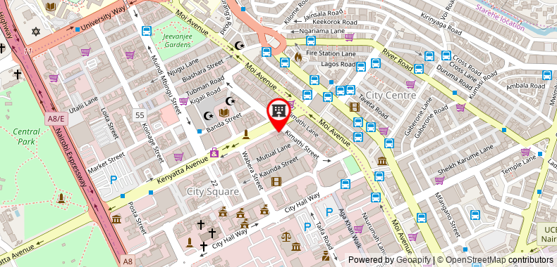 Bản đồ đến Khách sạn Sarova Stanley