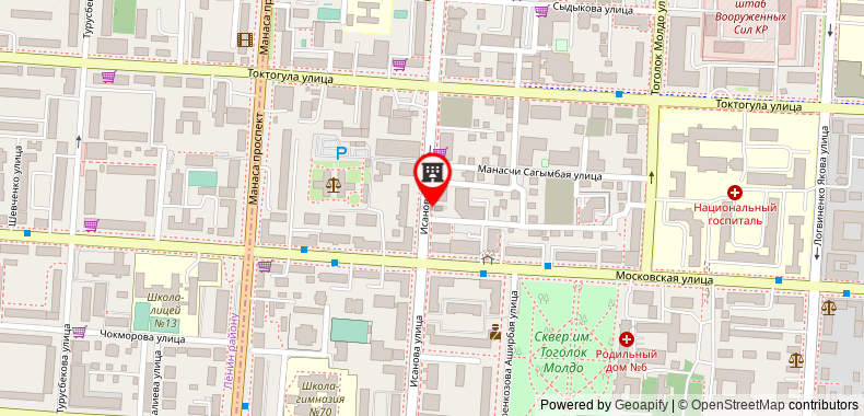 Bản đồ đến Khách sạn Golden Tulip Bishkek