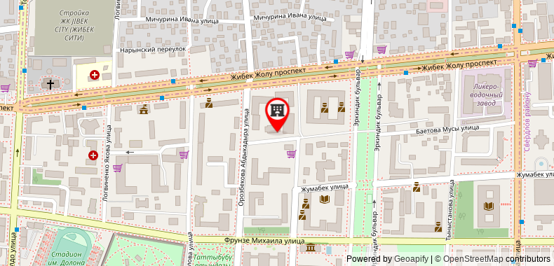 B Hotel Bishkek on maps