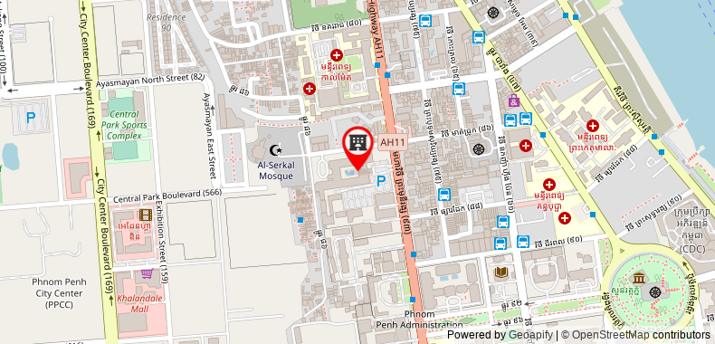 Bản đồ đến Khách sạn Phnom Penh