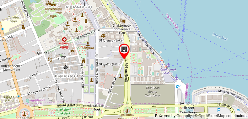 Bản đồ đến Khách sạn Emion Phnom Penh