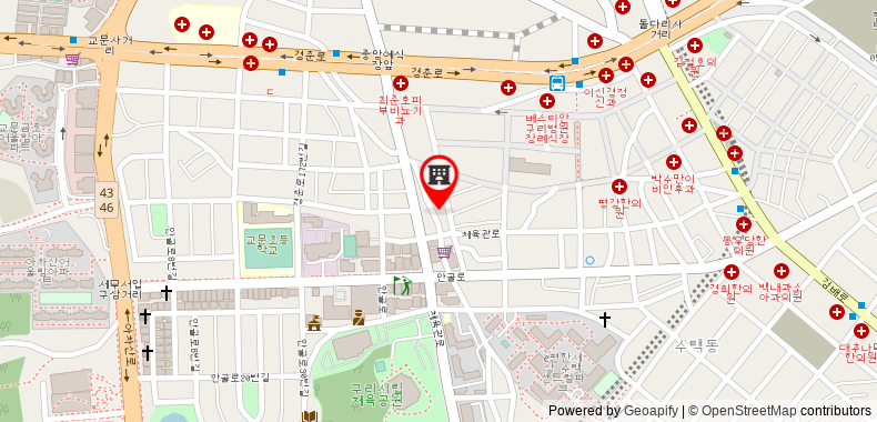 Guri Hotel in Cafe on maps