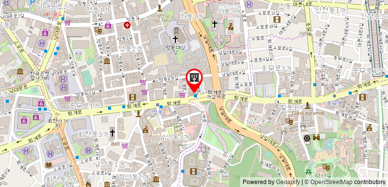 Bản đồ đến Khách sạn Sejong Seoul Myeongdong