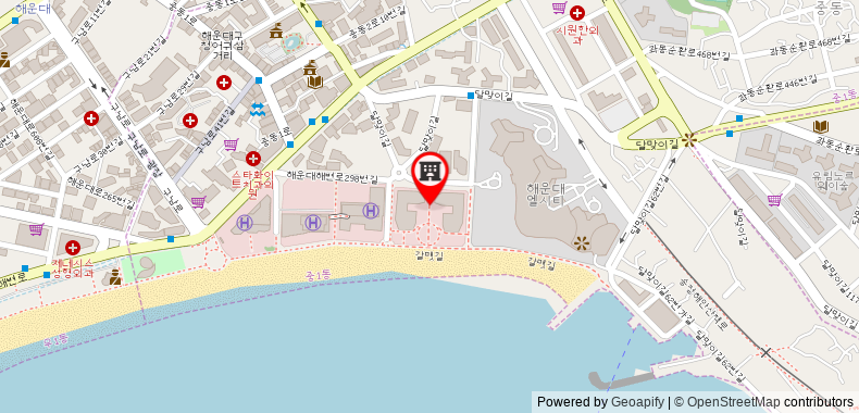Bản đồ đến Pale de cz 3 Rooms /1min to Haeundae beach/Busan