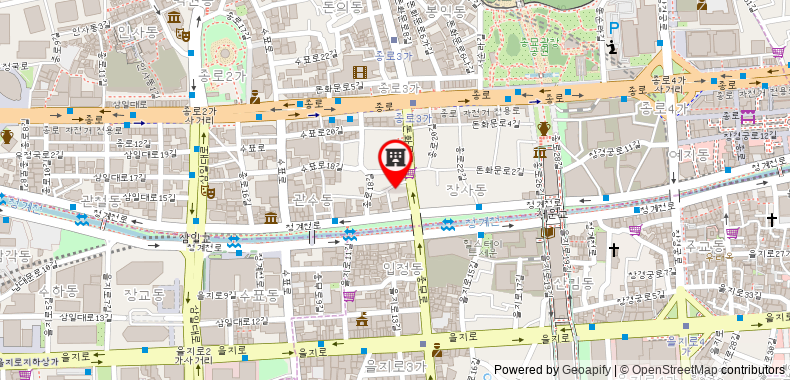 Bản đồ đến Khách sạn GS Jongno
