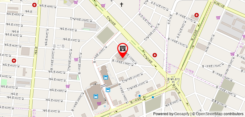 Bản đồ đến Khách sạn Daejeon Max