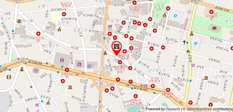 在地图上查看大邱東城路東京旅館